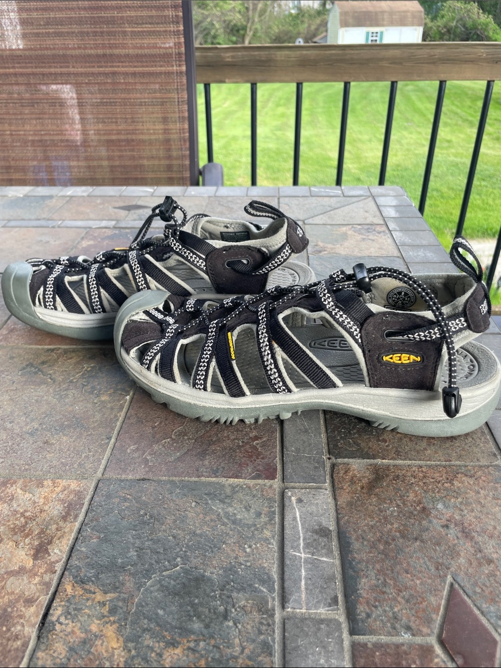 Keen Black and Gray Women’s Outdoor Sandals with Bungee Lacing
